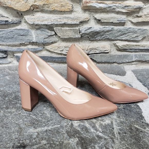Marc Fisher Patent Leather Block Heels 6 - Picture 1 of 8